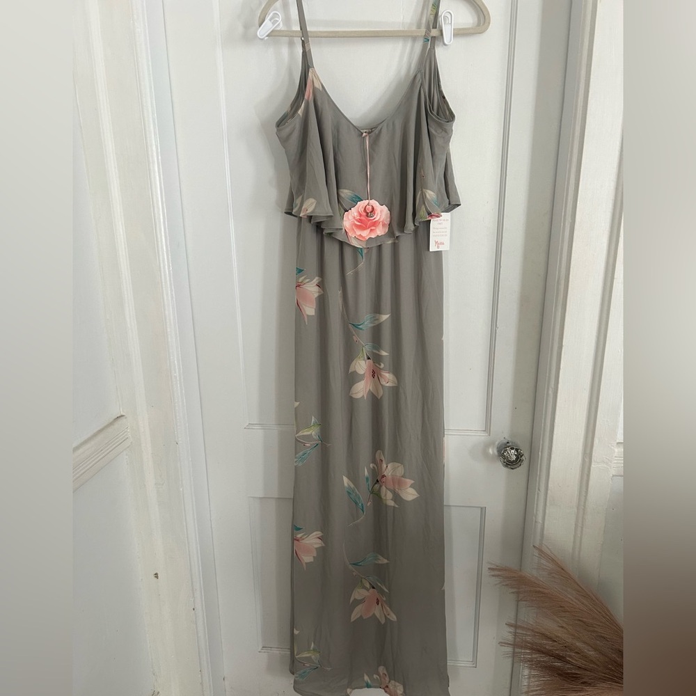 Show Me Your MuMu Gray Floral Maxi Dress - Picture 7 of 7